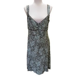 Ann Taylor Loft Floral Dress Size 14 Blue Multicolor Floral Pattern